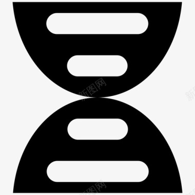 多彩DNAdna螺旋健康大胆的固体图标图标