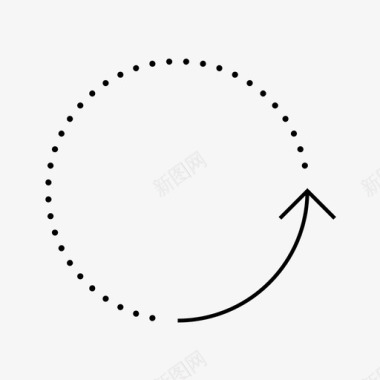 箭头环绕圆形图标图标