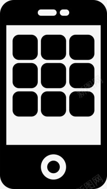 黑色手机边框智能手机应用程序便笺应用程序黑色应用程序图标图标