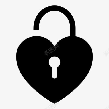 心形解锁浪漫爱情图标图标