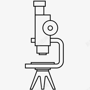 俯视观察显微镜分析生物学图标图标