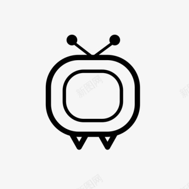 电视白电视黑电视图标图标