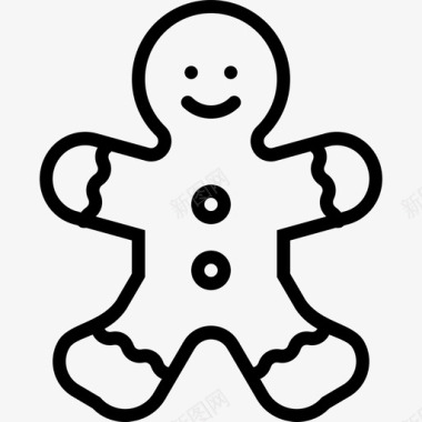 姜饼人圣诞icont活动热线图标图标