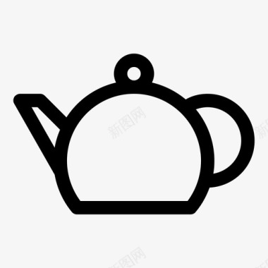 茶壶空茶壶水图标图标