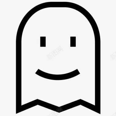 幽灵恐怖万圣节面具图标图标