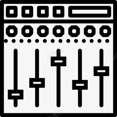 立体便笺均衡器立体声音响图标图标