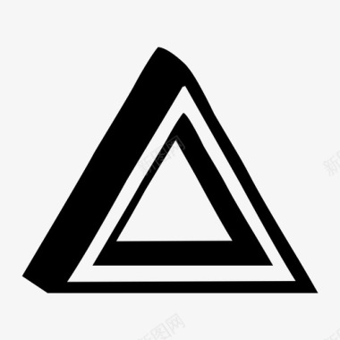 三角形形状棱锥体图标图标