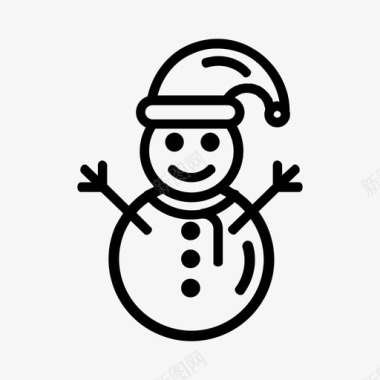 雪人圣诞中风图标系列图标