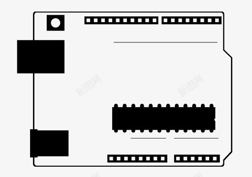 arduino微控制器控制设备科学图标图标
