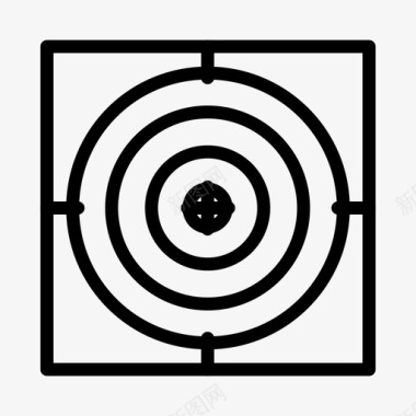 矢量运动十字准星狙击手射击图标图标