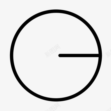 圆形系列迷你水平抽象圆圈图标图标