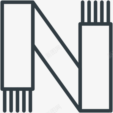 偷时尚和衣服线图标图标