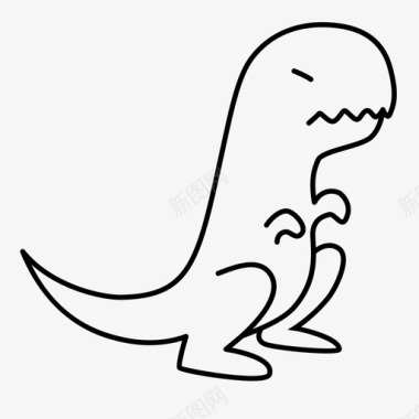 霸王龙食肉动物恐龙图标图标