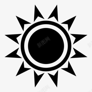 太阳星星中午图标图标