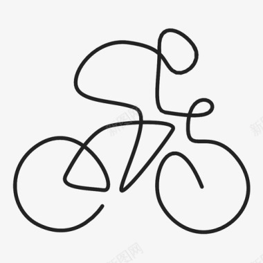 自行车运动员团队运动图标图标