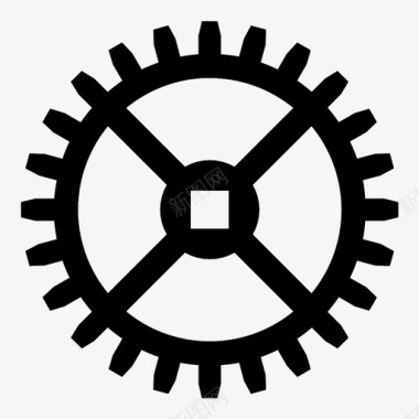钟表齿轮齿轮工业图标图标