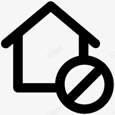 房屋装饰建筑和家具用粗体线条图标图标