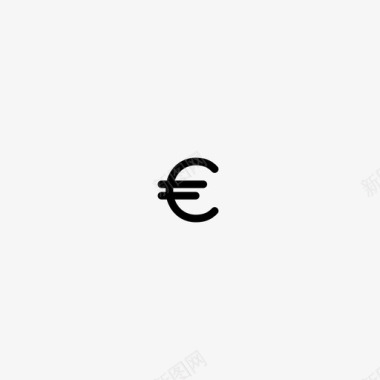 手机云服务应用欧元彩色货币图标图标