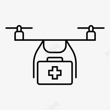 医用无人机药丸药品运送图标图标