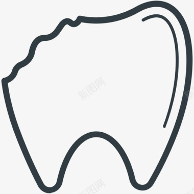 医疗健康保障断牙医疗和健康线图标图标