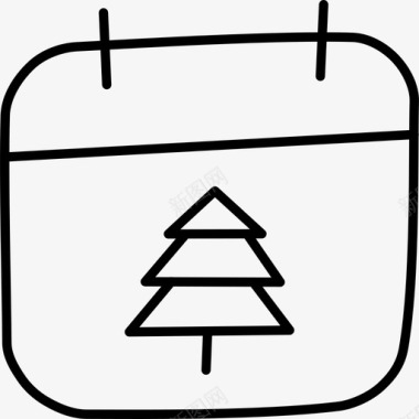 圣诞节日历12月25日图标图标