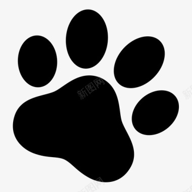 狗爪印动物狗图标图标