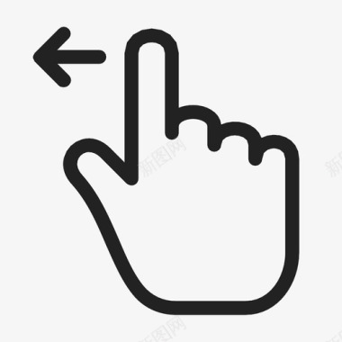 向左旋转向左拖动移动杰作图标图标