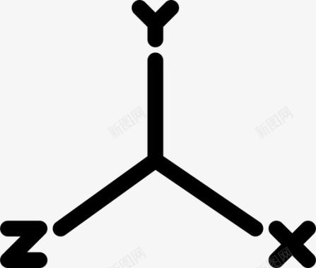 三维三维坐标实体图标图标