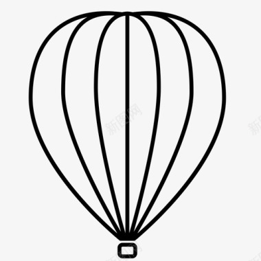 热气球飞行热气球旅行储存图标图标