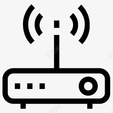 WIFI信号格wifi路由器无线保真度wifi调制解调器图标图标