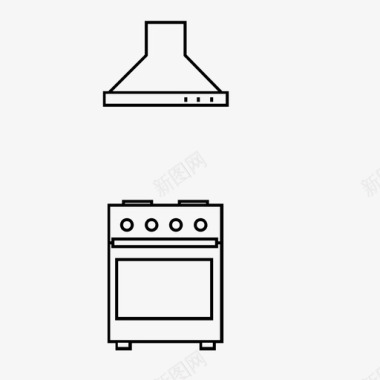 厨房家居装饰图标图标