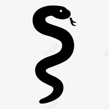 有毒的虫蛇滑蛇爬行动物图标图标
