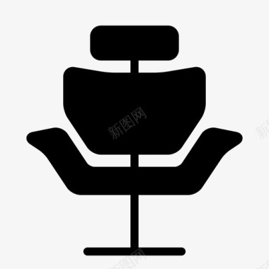 理发椅软式客厅图标图标