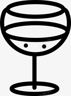 白兰地酒杯美食风味图标图标