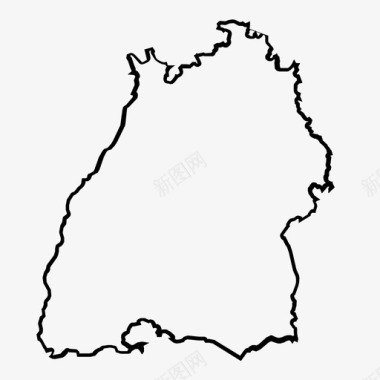 巴登海德堡巴伐利亚地图图标图标