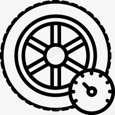 测量胎压车辆轮辋图标图标