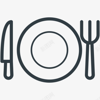 餐饮食物线图标图标