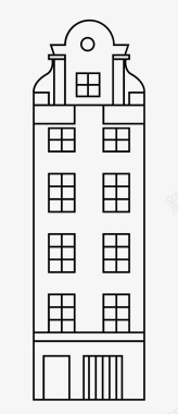 历史老建筑斯德哥尔摩大厦高大瑞典图标图标