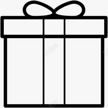 礼物线礼物圣诞节礼品盒图标图标