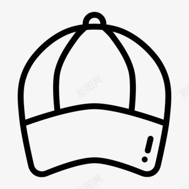 运动帽运动垫板球帽图标图标
