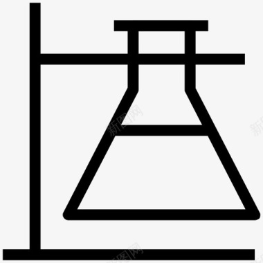 实验用具实验室烧瓶教育线图标图标