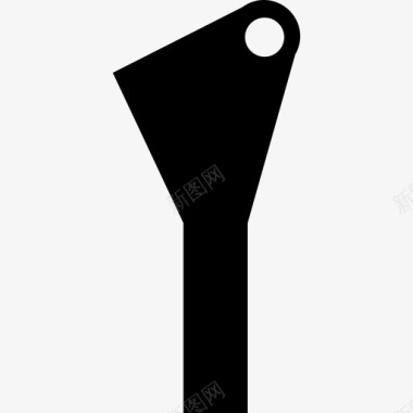 黑色现代三角形轮廓形状钥匙图标图标