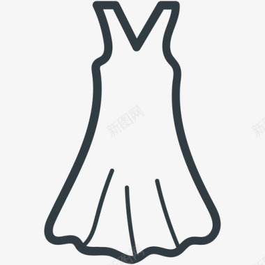 女性服装女性服饰时尚和服装线图标图标