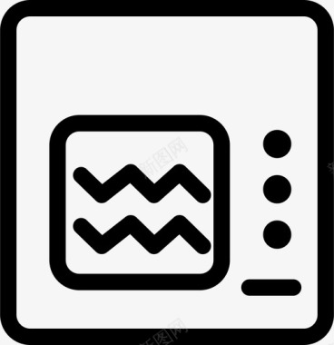 微波炉黑烤箱工具图标图标