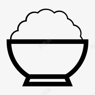 粮食素材饭碗堆饭图标图标