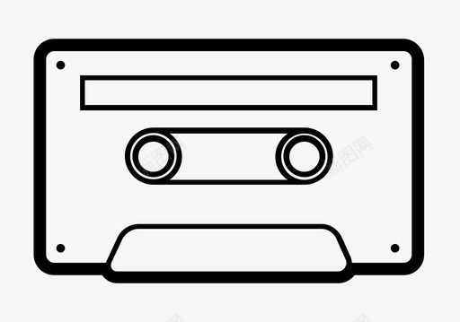 复古铁盆盒式磁带音频磁带图标图标