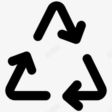 环保标志设计回收符号可重复使用的包装宜人图标图标