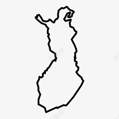 品牌和标志芬兰导航地图图标图标