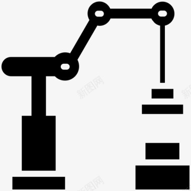 自动化机器人工业机械自动机器人自动起重机图标图标