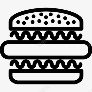 汉堡包三明治聚会食品图标图标